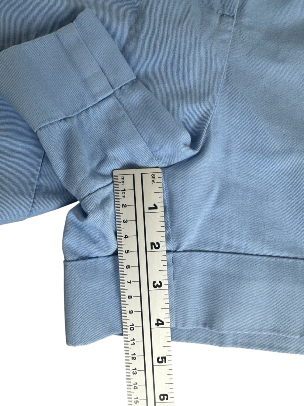 NWT J.Crew Factory Vintage 90s Pleated chino short Periwinkle Blue 10 - Picture 5 of 9